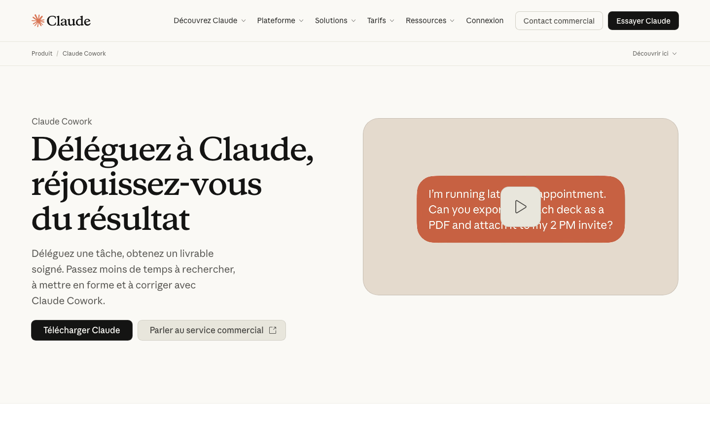 Claude Cowork : déléguez une tâche, obtenez un livrable soigné